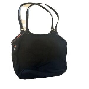 The Sak Crochet Black Hobo Shoulder Bag Everyday‎ Work Casual Wear
